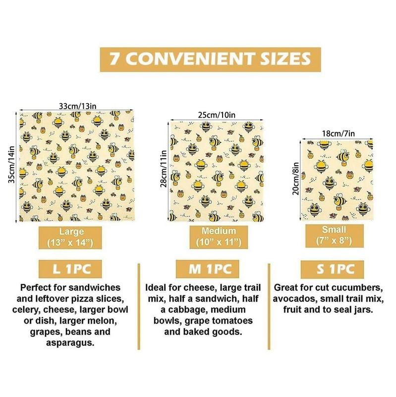 3pcs Reusable Food Fresh Keepi - Beeswax Wrap Reusable review and price