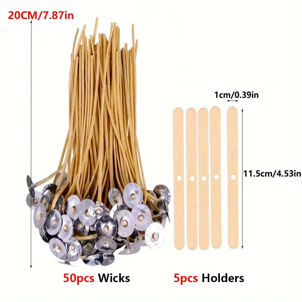 Candle Wicks 50 PCS 8 Inch Hem - Beeswax Wrap Reusable review and price