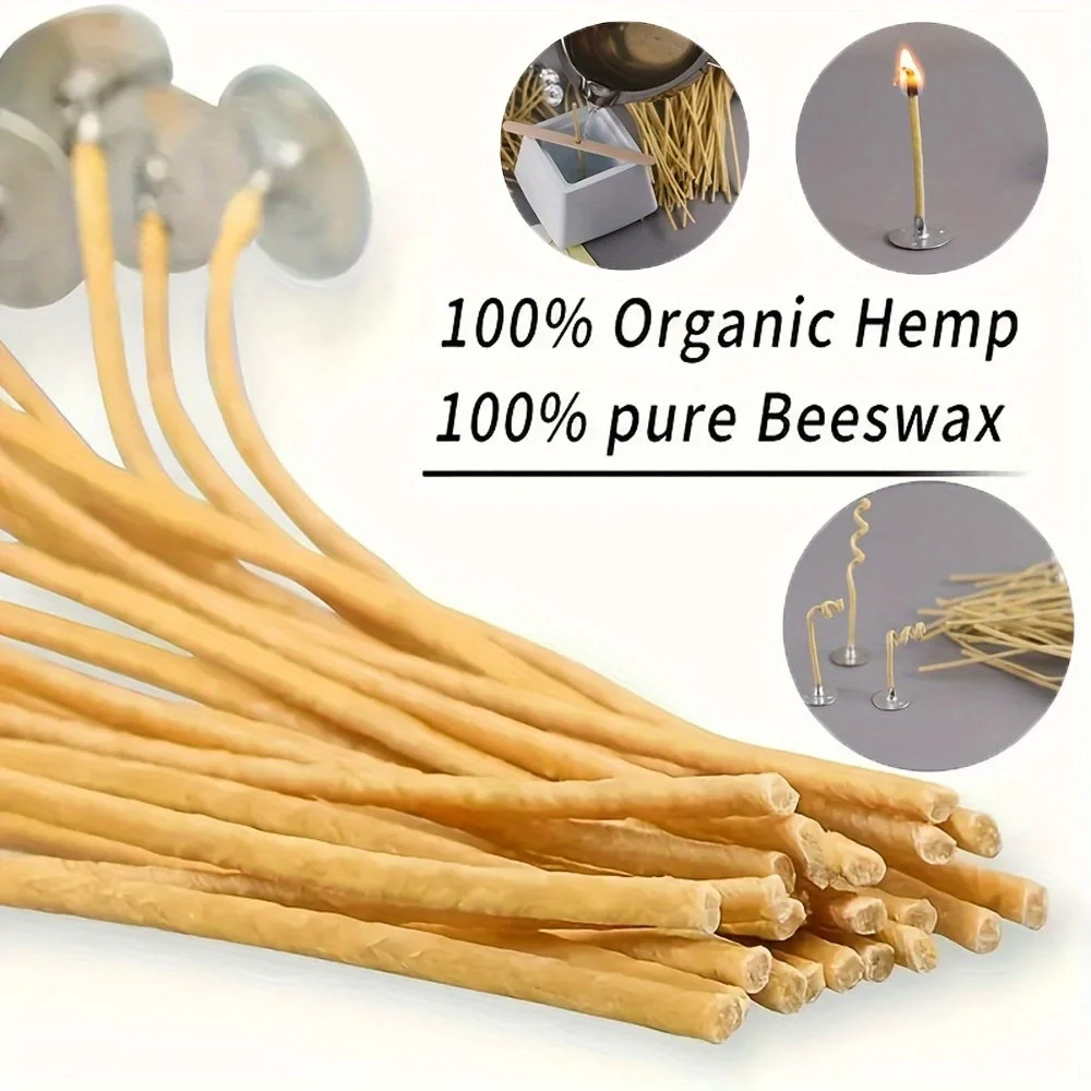 Candle Wicks 50 PCS 8 Inch Hem - Beeswax Wrap Reusable review and price