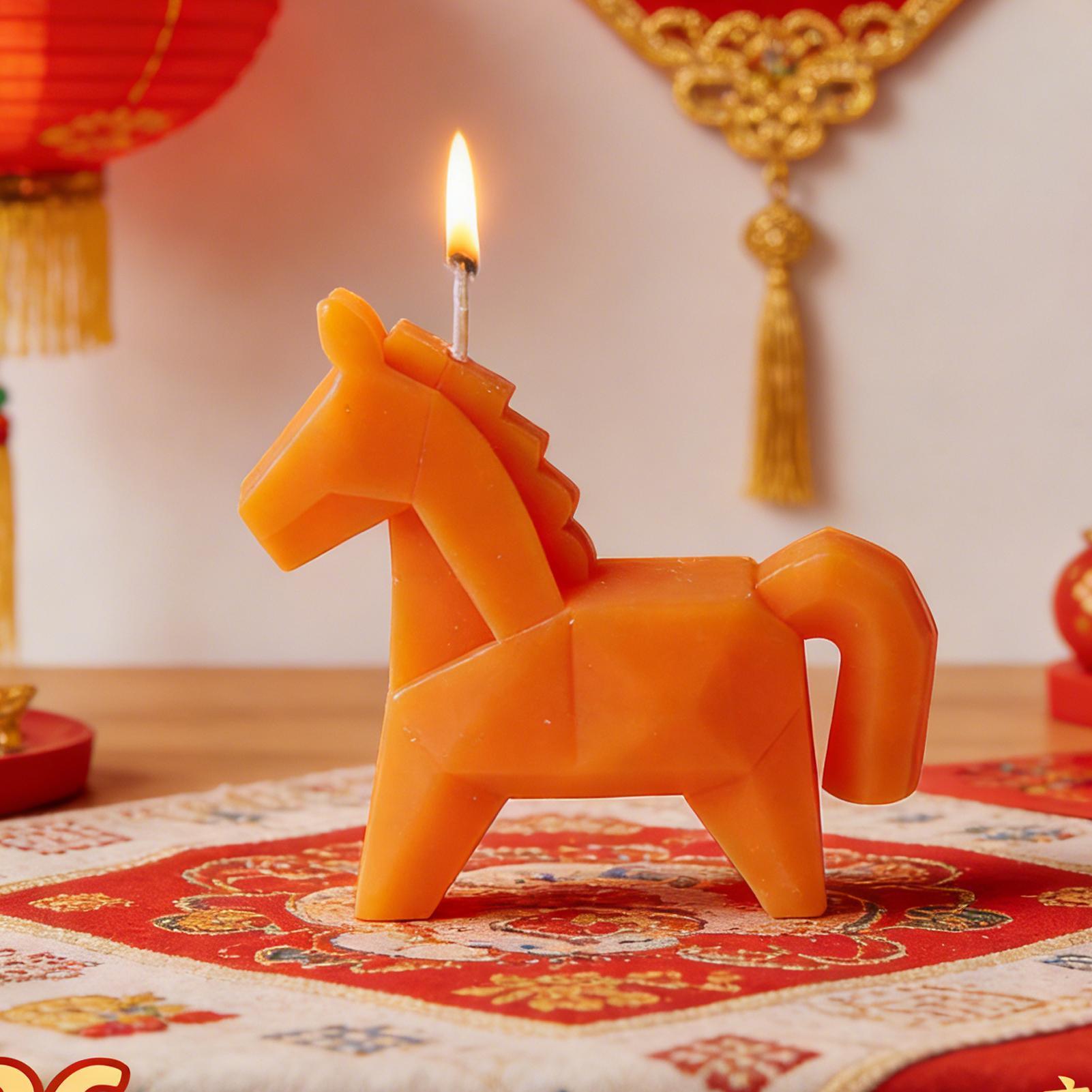 Horse Figure Scented Candle Tr - Beeswax Wrap Reusable review and price