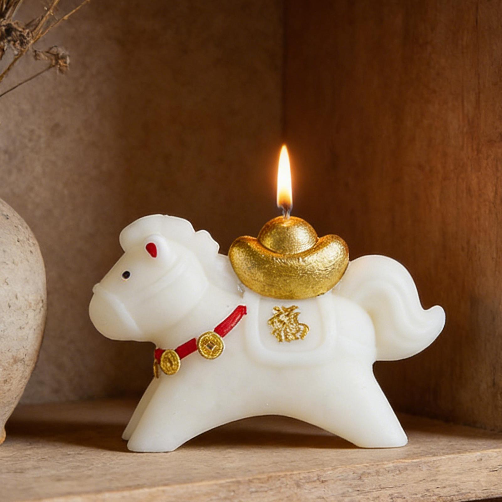 Horse Figure Scented Candle Tr - Beeswax Wrap Reusable review and price